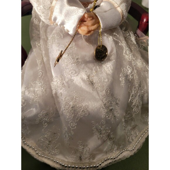 JACQUELINE KENTS FAIRY GODMOTHER Breast Cancer Fairy 2005 With Wooden Chair - Picture 13 of 16